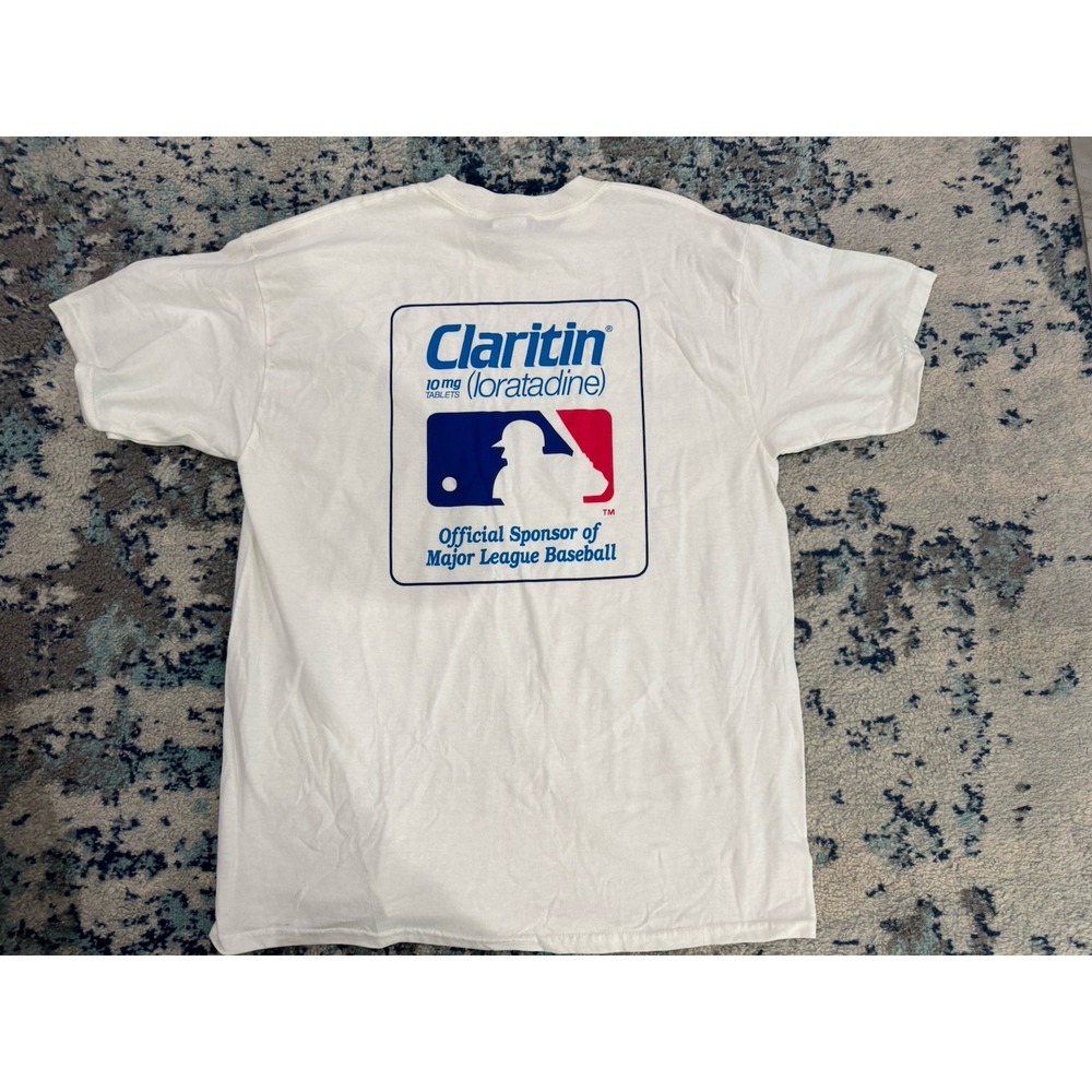 Vintage Schering Claritin Official Sponsor Of MLB‎ Tee Mens XL